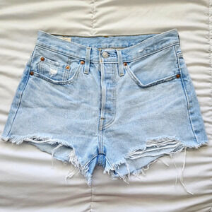 Levi 501 Original Jean shorts,Distressed Jean shorts, Size 26W